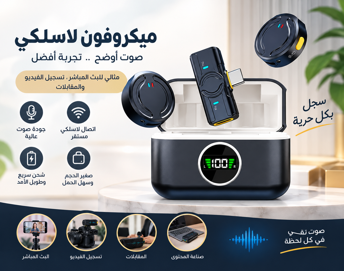 Wireless Microphone with Charging Cabin